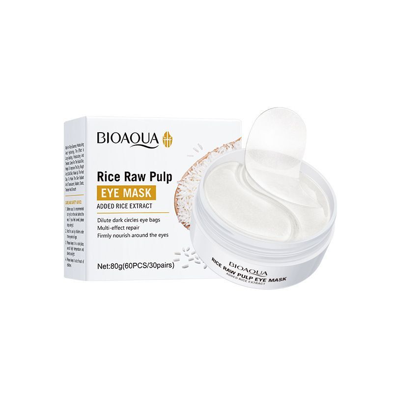 QS-110 - BIOAQUA Moisturizing Eye Mask 30 pairs - Rice Raw Pulp